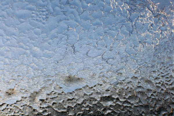 Ice patterns on glass — Stock Photo, Image