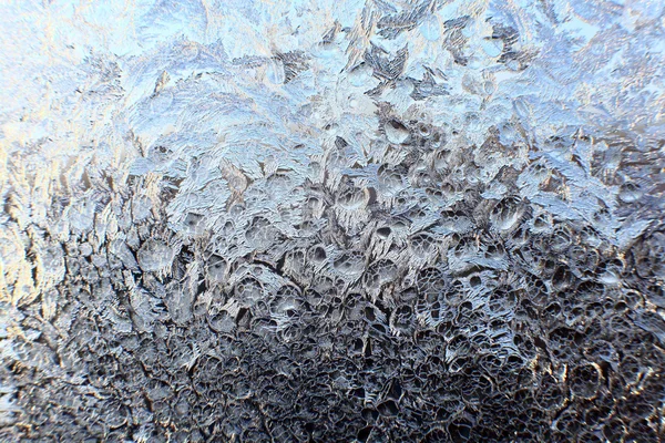 Ice patterns on glass — Stock Photo, Image