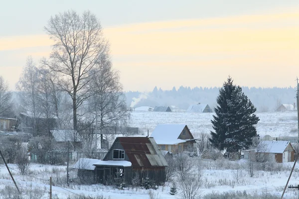 Villaggio in inverno — Foto Stock