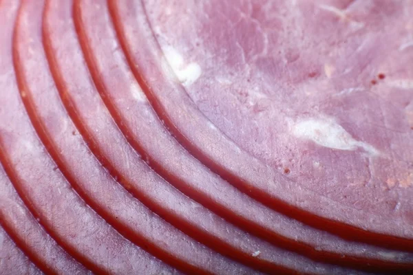 Sliced ham, smoked meat texture — Stock Photo, Image