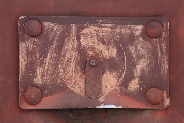 Old iron lock on the door — Stock fotografie