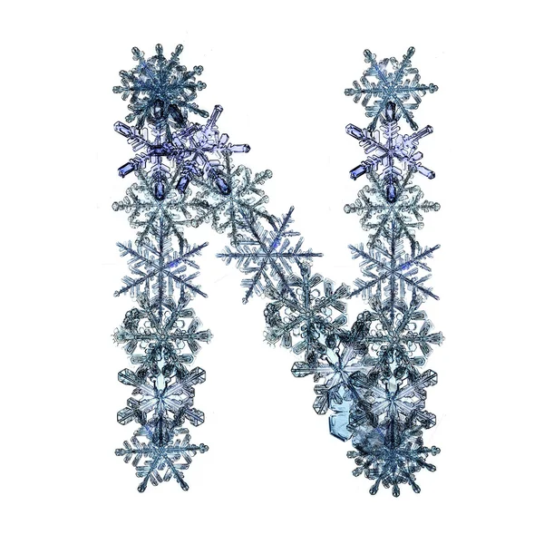 Yazı tipinden kar taneleri — Stok fotoğraf