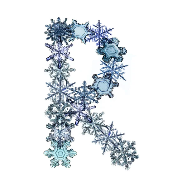 雪花的字体 — 图库照片