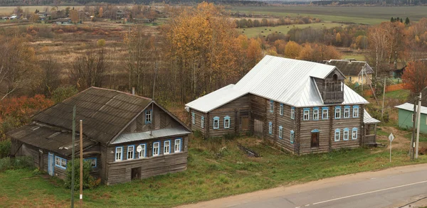 Herbst in russischem Dorf — Stockfoto