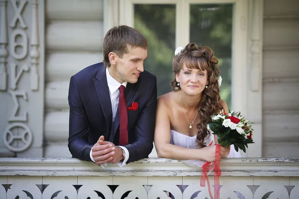 Portrait of bride and groom — Stock Photo, Image