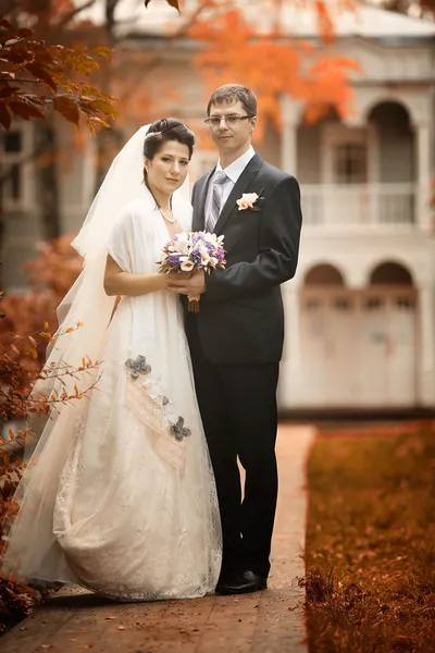 Familia joven, la boda, los recién casados —  Fotos de Stock