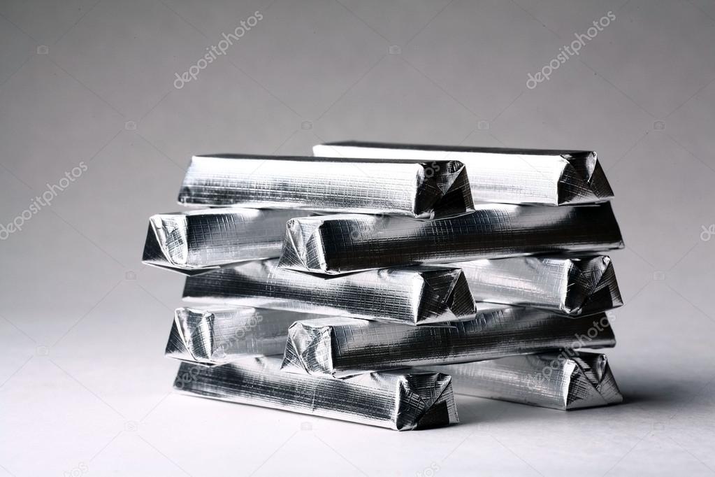 Chocolate in foil, candy