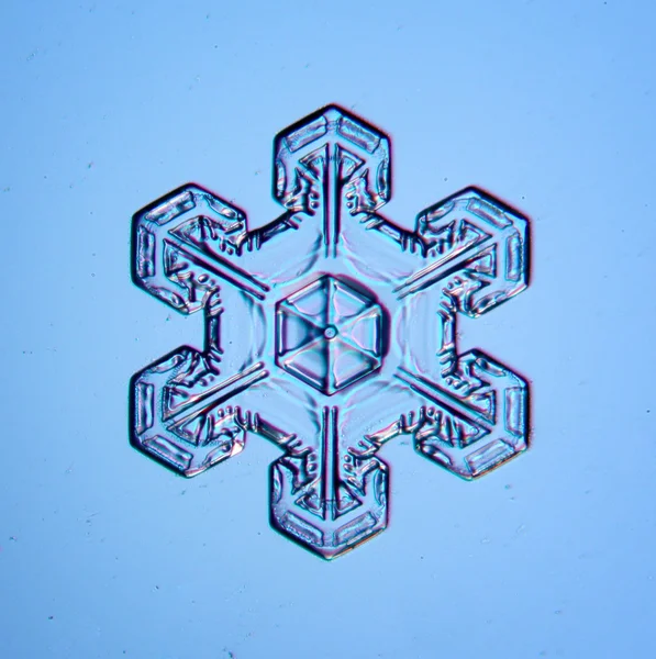 Natural snowflake macro naturals — Stock Photo, Image