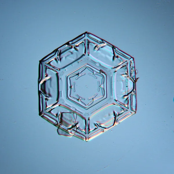 Μακροεντολή φυσικό νιφάδα χιονιού — Φωτογραφία Αρχείου