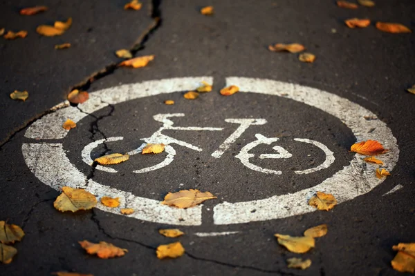 Fall bike path — Stock Photo, Image