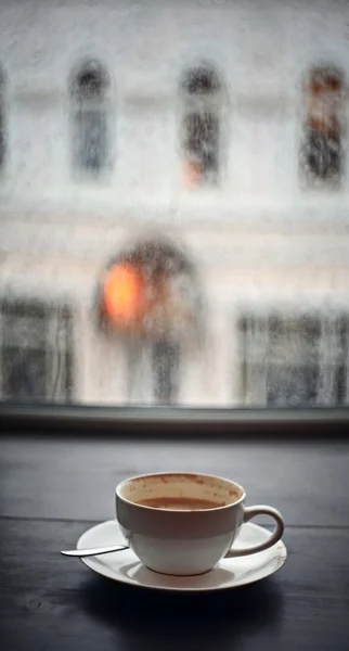 Cup of cappuccino coffee — Stock Photo, Image