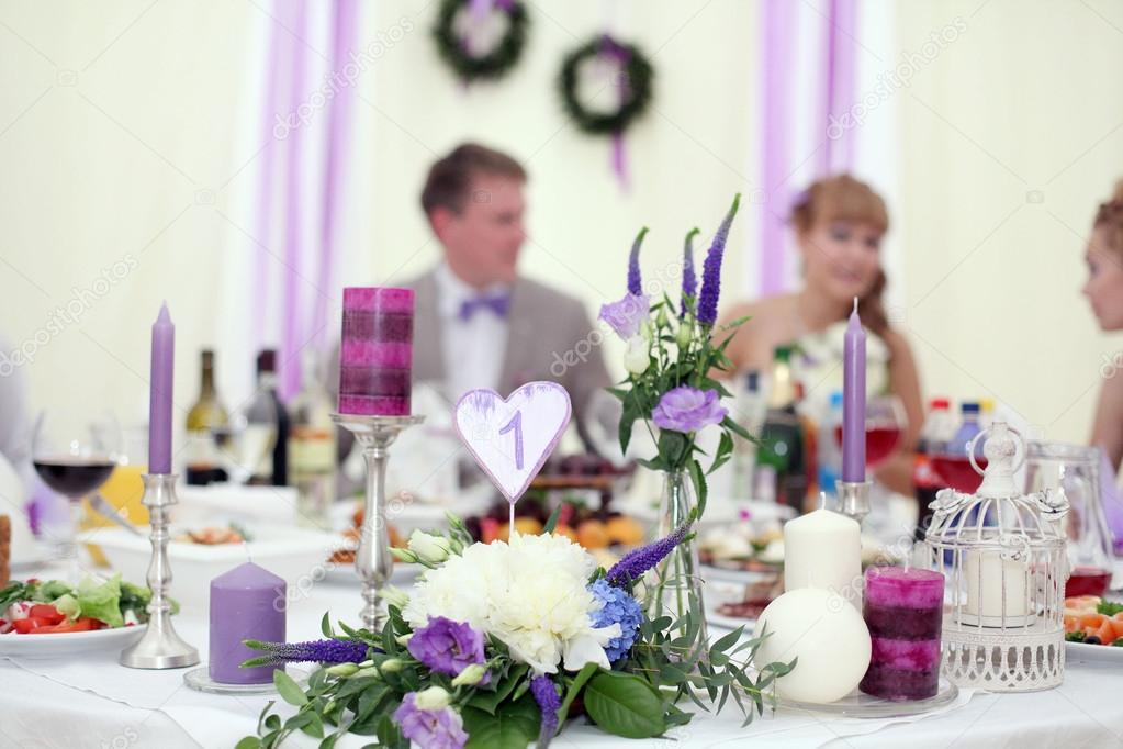 Decorations wedding table