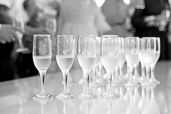 Glasses of champagne cocktail — Stock Photo, Image