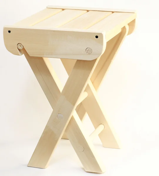 Melipat kursi kayu — Stok Foto