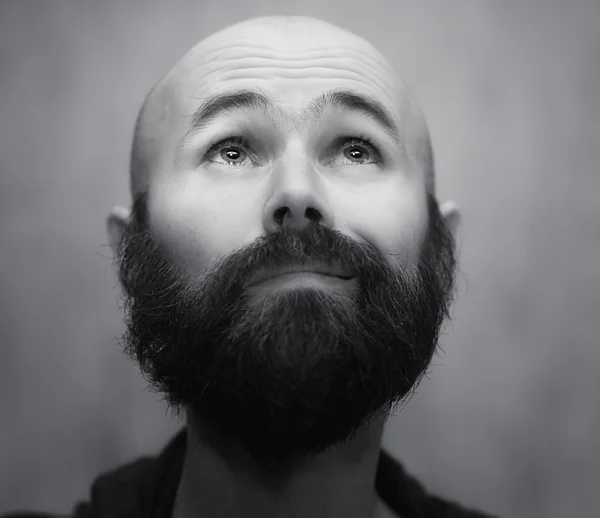 Portret mężczyzny śmieszne z brodą — Zdjęcie stockowe