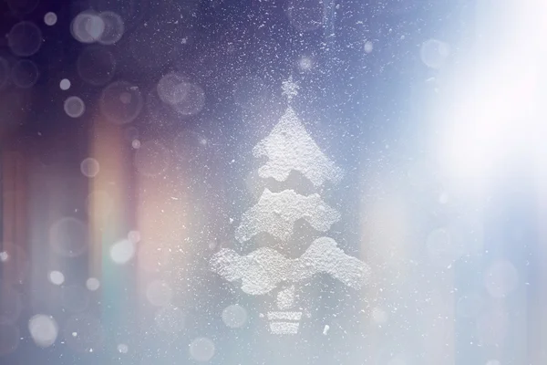 Різдво скла фону — стокове фото