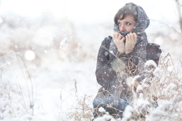 Woman in scarf — Stock Photo, Image