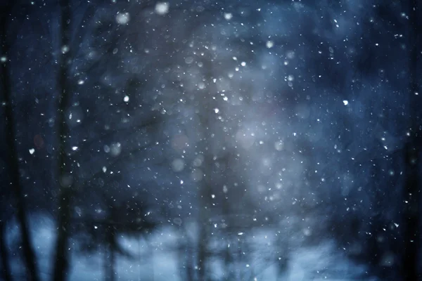 Schnee Bokeh Textur — Stockfoto