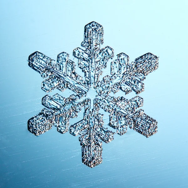 Cristalli di ghiaccio a fiocco di neve — Foto Stock