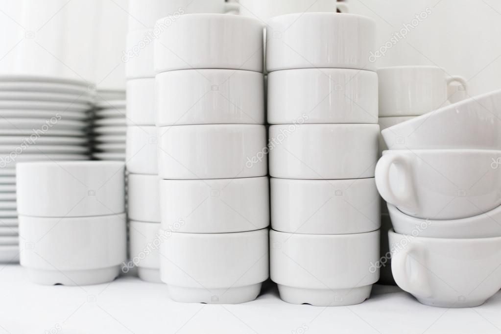 White crockery