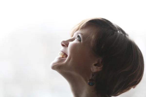 Red-haired girl profile — Stock Photo, Image