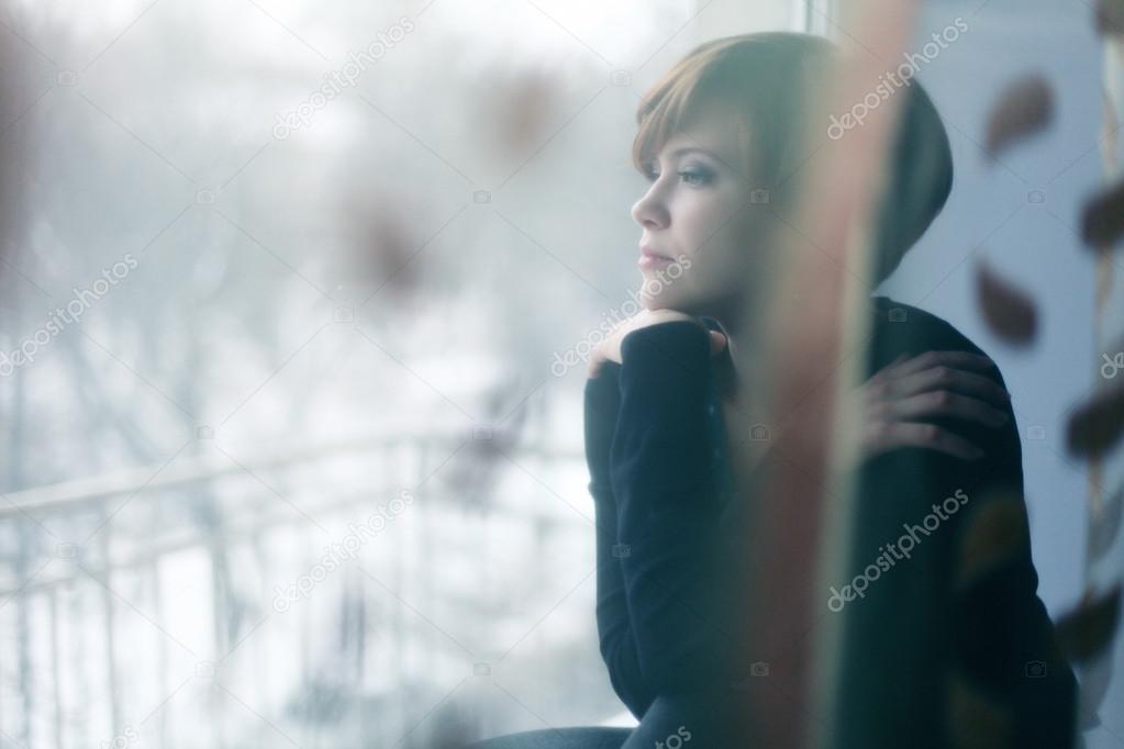 Girl on the windowsill