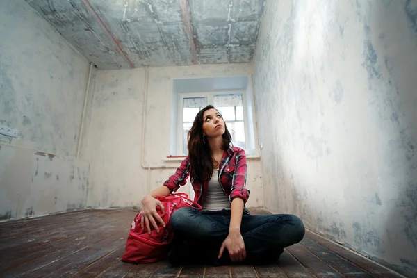 Girl on the floor — Stock Photo, Image