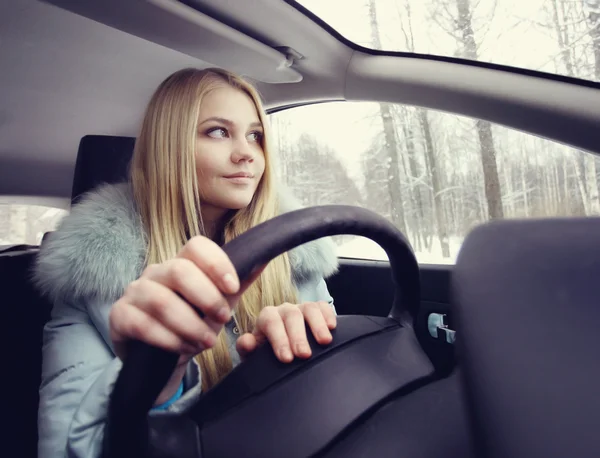 Beeping car driver — Stock Photo, Image