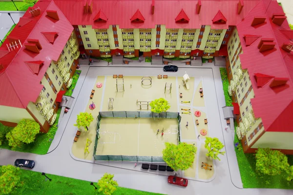 模拟城镇住宅 — 图库照片