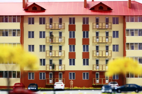 Mock huis in de stad — Stockfoto