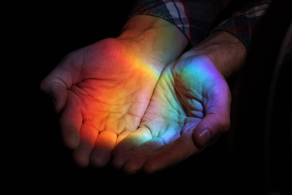 Rainbow in the hands