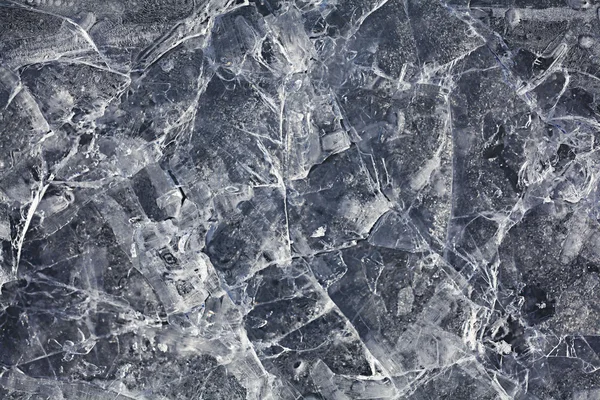 Textura de gelo rachado — Fotografia de Stock