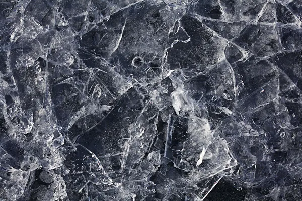 Textura de hielo agrietado — Foto de Stock