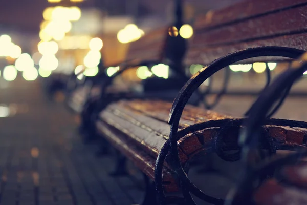 Bench di kota — Stok Foto