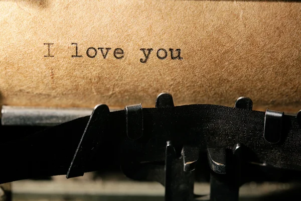 Inscription on a typewriter — Stock Photo, Image