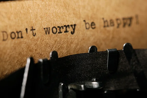 Inscription on a typewriter — Stock Photo, Image