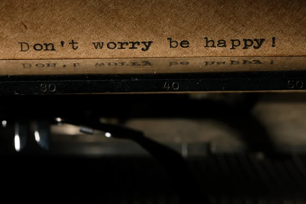 Inscription on a typewriter — Stock Photo, Image