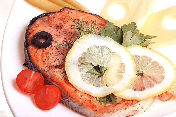 Gegrillter Lachs — Stockfoto