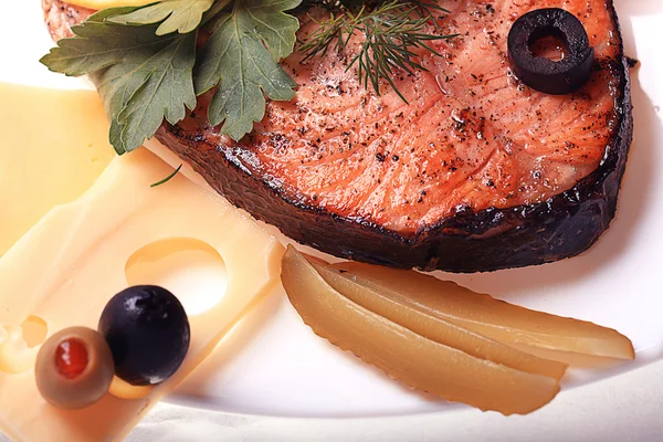 Salmone alla griglia — Foto Stock