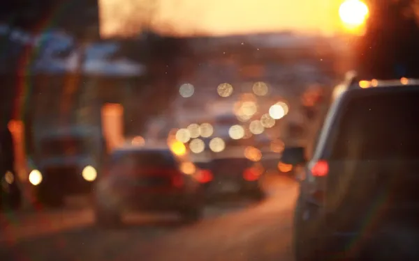 Camino en la noche de invierno — Foto de Stock