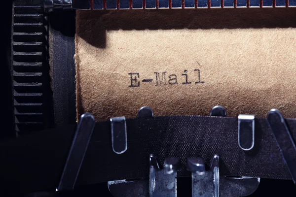 Inscription vintage faite par machine à écrire — Photo