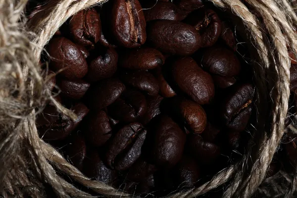 Arabica kaffe bönor konsistens — Stockfoto