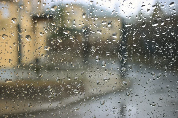 Drops on the glass window — Stock Photo, Image