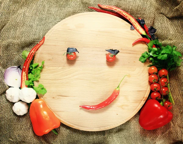 Bandeja para pizza con verduras — Foto de Stock