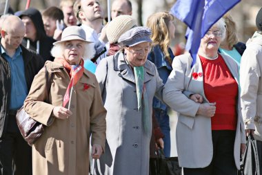 Mayıs günü gösteri insanlar