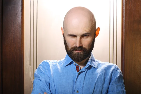 Bearded bald man — Stock Photo, Image