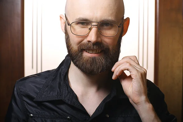 Bald Bearded man — Stock Photo, Image