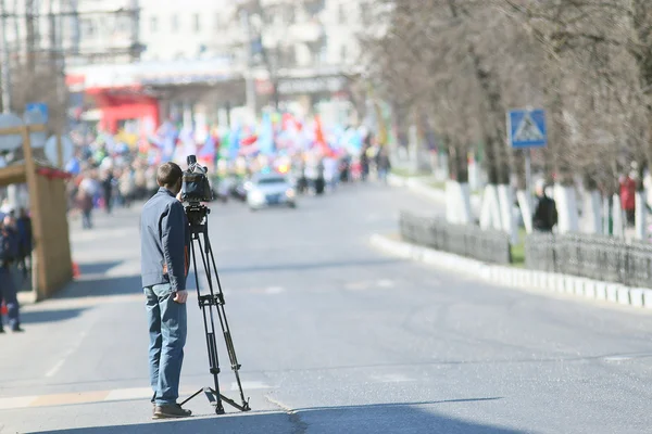 Video kamera operatörü — Stok fotoğraf