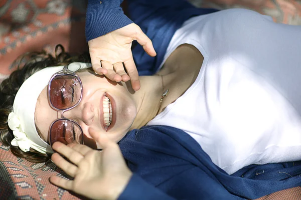 Cara de chica feliz —  Fotos de Stock