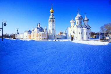 manzara manastırı Vologda Ferapontovo Kirillov, Rusya 'nın kuzeyi